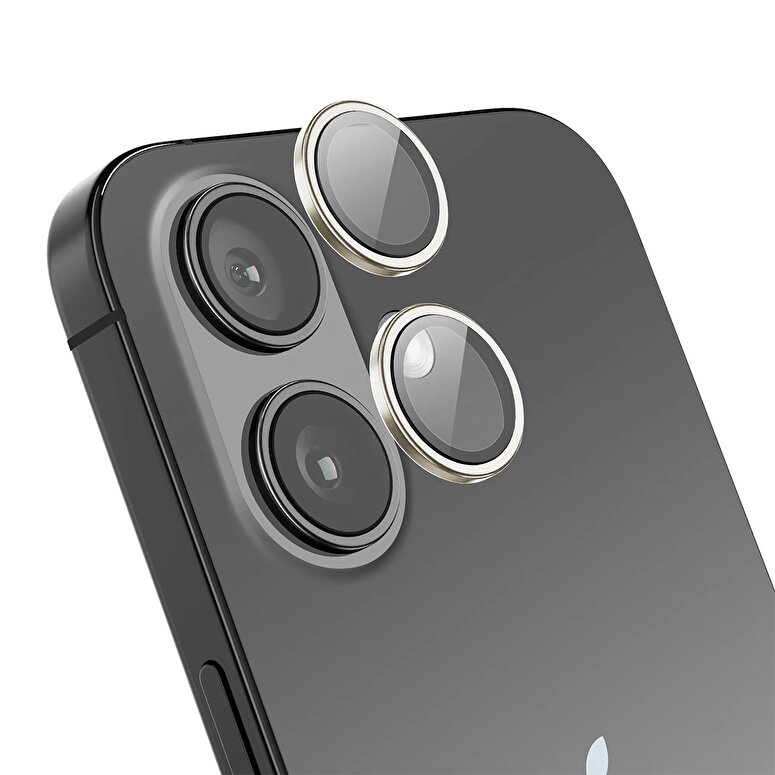 Buff iPhone 16/Plus Metal Lens Koruyucu-Gri 8684387702935