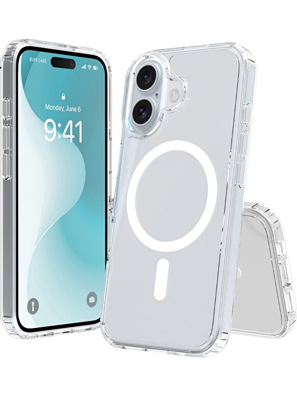 Buff iPhone 16E Magsafe Air Hybrid Şeffaf Kılıf  8684387704359