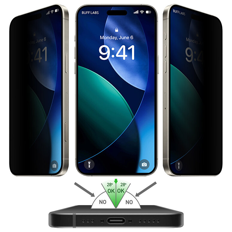 Buff iPhone 17 Pro Max/16 Pro Max 5D Privacy EasyF 8684387704649