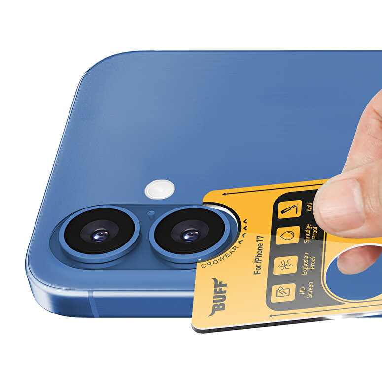 Buff iPhone 17 Metal Kamera Lens Koruyucu Blue 8684387704786