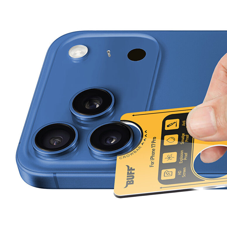 Buff iPhone 17 Pro Metal Kamera Lens Koruyucu Blue 8684387704892