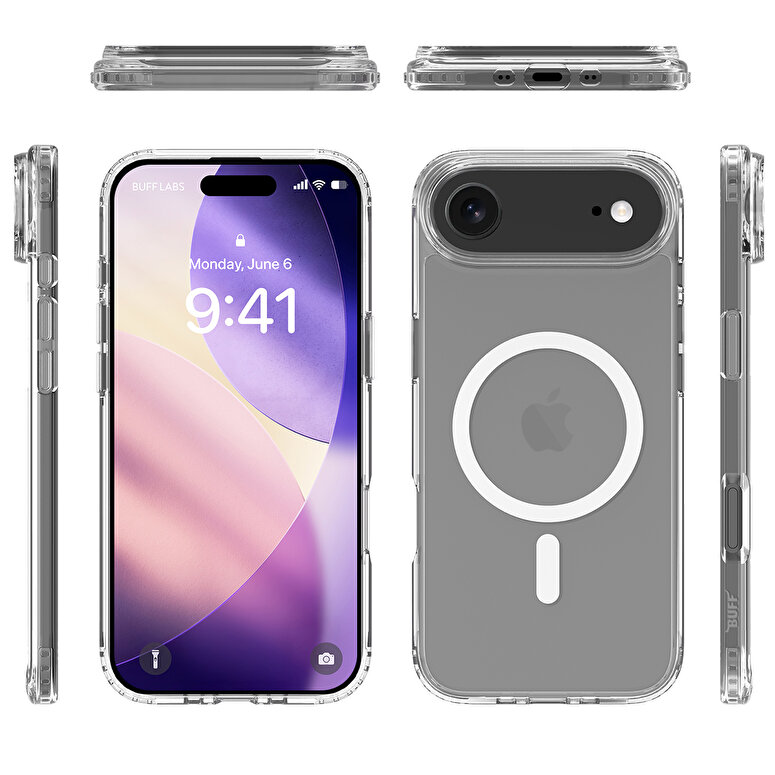 Buff iPhone 17 Air Şeffaf Kılıf - Magsafe Air Hybr 8684387705011
