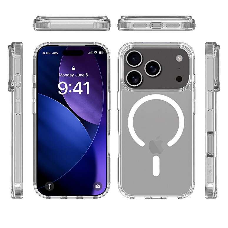 Buff iPhone 17 Pro Şeffaf Kılıf - Magsafe Air Hybr 8684387705028