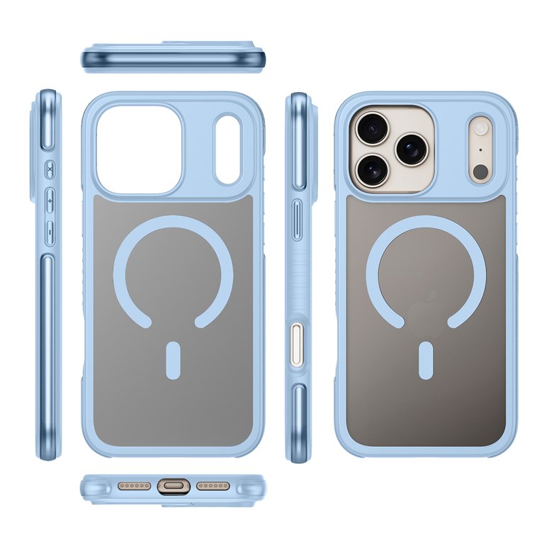 Buff iPhone 18 Pro Max / 17 Pro Max MagSafe Air Bumper Kılıf - Açık Mavi 8684387708456