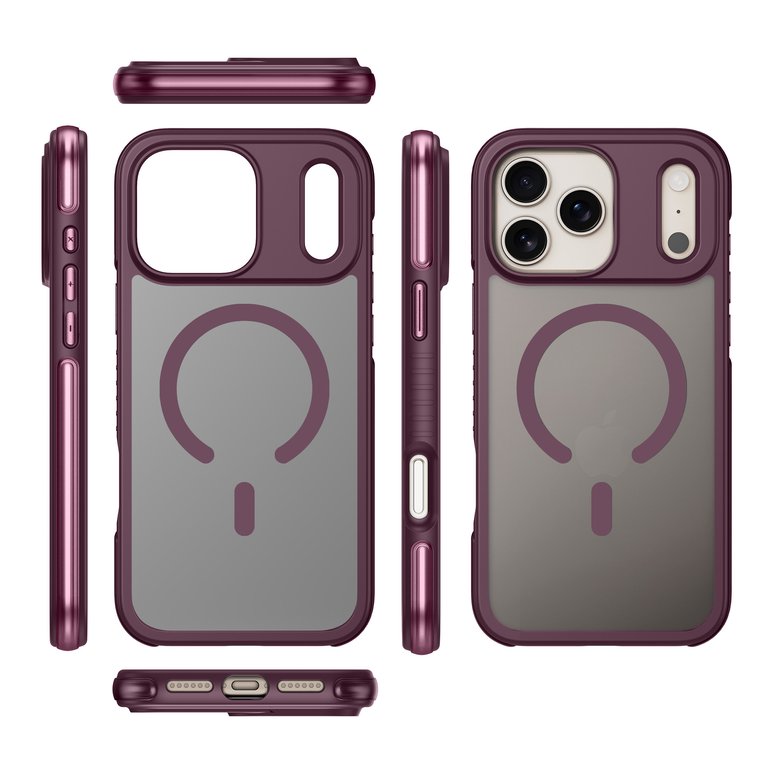 Buff iPhone 18 Pro Max / 17 Pro Max MagSafe Air Bumper Kılıf - Dark Cherry 8684387708463