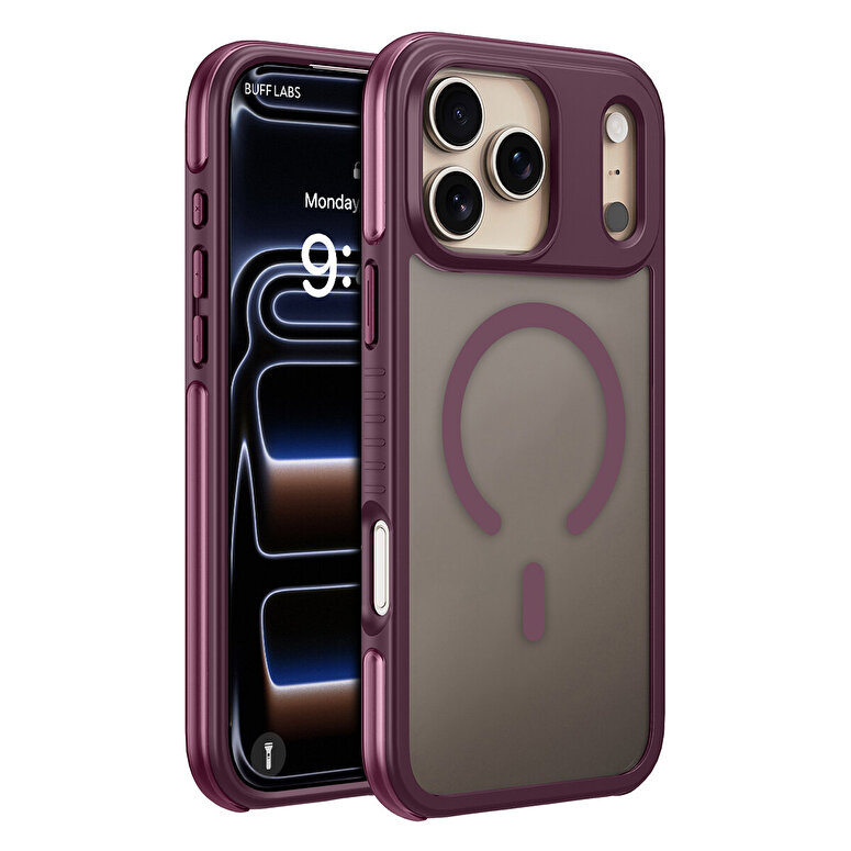 Buff iPhone 18 Pro / 17 Pro MagSafe Air Bumper Kılıf - Dark Cherry