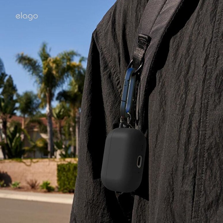 Elago Apple AirPods Pro 3 Liquid Hybrid Hang Kılıf – Siyah 8800254480892