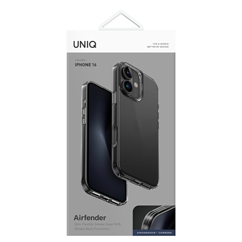 Uniq iPhone 16 Air Fender Kapak - Füme 8886463689424