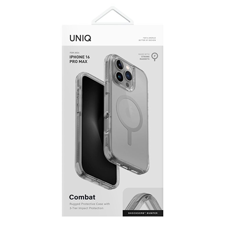 Uniq iPhone 16 Pro Combat Magsafe Kılıf - Titanyum 8886463689707