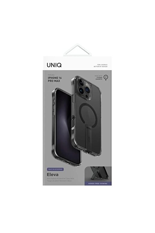 Uniq iPhone 16 Pro  Standlı Magsafe Kılıf - Siyah 8886463690727
