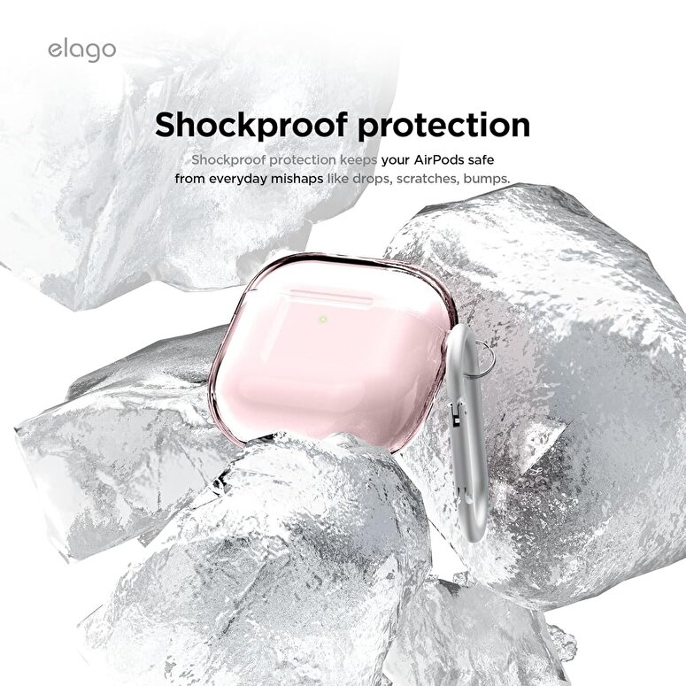 KA-Elago AirPods4 Clear Hang Case-Lovely Pink EAP4CL-HANG-LPK