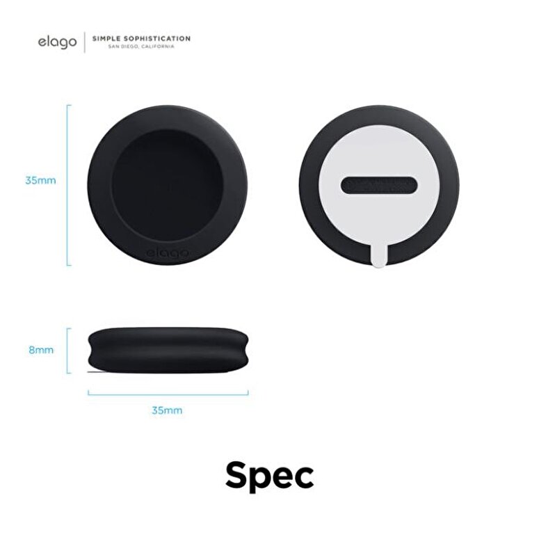 Elago Apple Silikon AirTag Kılıfı EATPAD-BK-2P