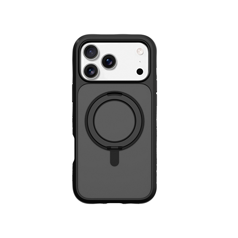 Laut iPhone 17 Pro Carbon Matter MagSafe Uyumlu Halka Standlı Kılıf - Siyah L_IP25B_CM_BK