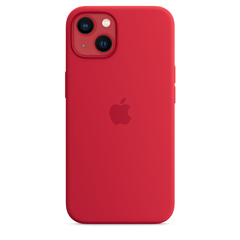 iPhone 13 için MagSafe özellikli Silikon Kılıf - (PRODUCT)RED MC4E4ZM/A
