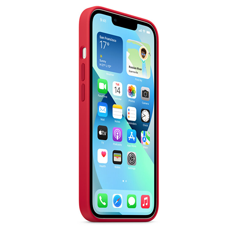 iPhone 13 için MagSafe özellikli Silikon Kılıf - (PRODUCT)RED MC4E4ZM/A