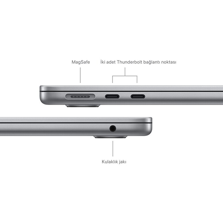 Teşhir - Apple MacBook Air 13' M3 Çip 8 Çekirdekli CPU 8 Çekirdekli GPU 16 GB Bellek 256GB SSD Uzay Grisi  MC8G4TU/A