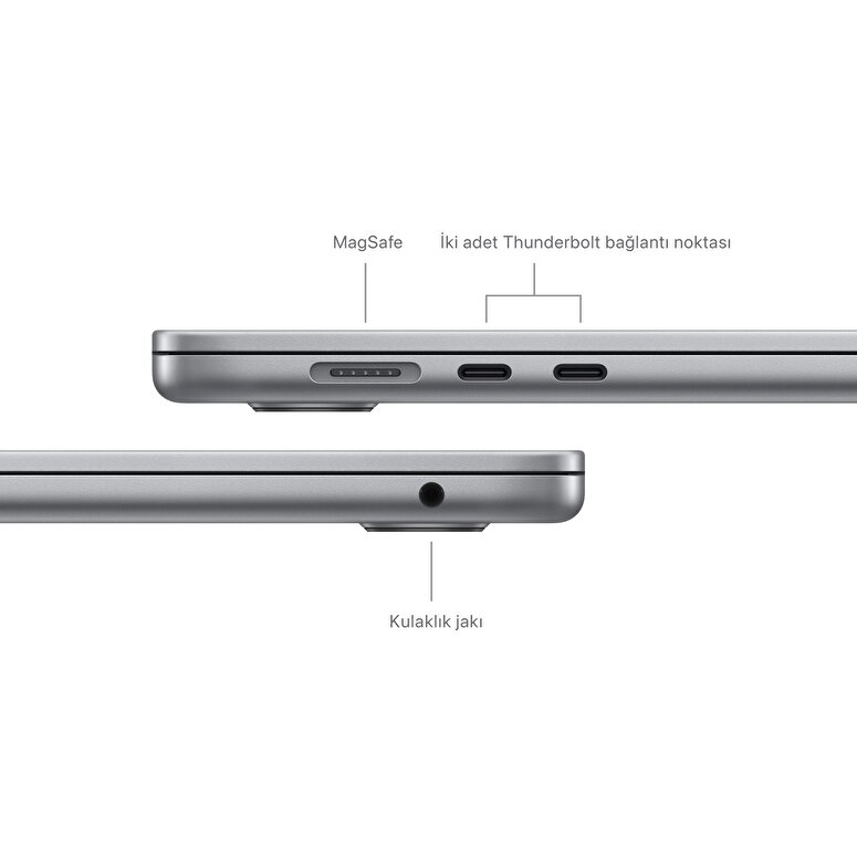 Teşhir - Apple MacBook Air 15' M3 Çip 8 Çekirdekli CPU 10 Çekirdekli GPU 24GB Bellek 512GB SSD Uzay Grisi  MC9H4TU/A