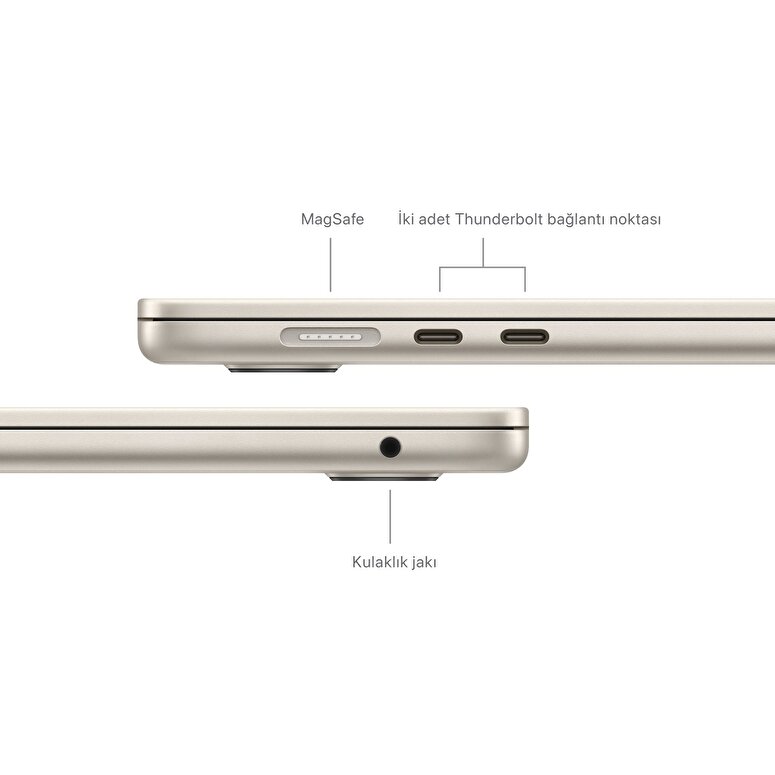 Apple MacBook Air 15' M3 Çip 8 Çekirdekli CPU 10 Çekirdekli GPU 24GB Bellek 512GB SSD Yıldız Işığı  MC9K4TU/A