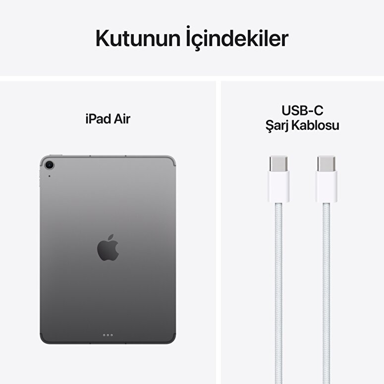 Apple 11 inç iPad Air M3 Wi-Fi + Cellular 128GB Uzay Grisi MCFV4TU/A