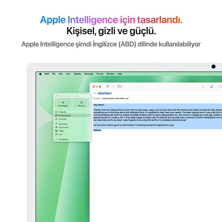 Apple iMac 24inc Retina 4.5K, M4 10-core CPU, 10-core GPU, 24GB Bellek, 512GB SSD, Yeşil MD2Q4TU/A