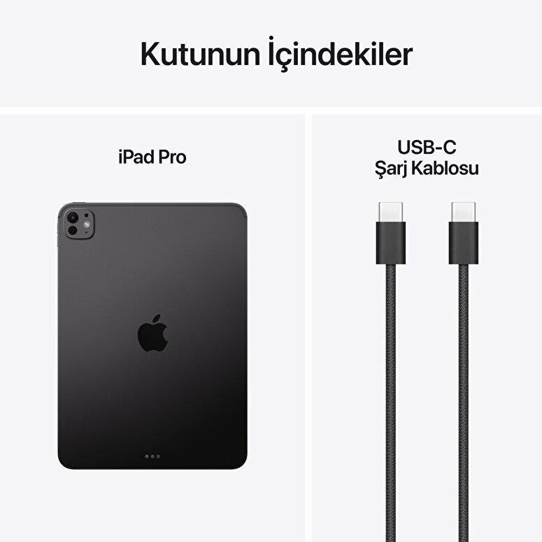 Apple 11 inç iPad Pro M5 Wi-Fi 512GB Standart Cam Uzay Siyahı MDWM4TU/A