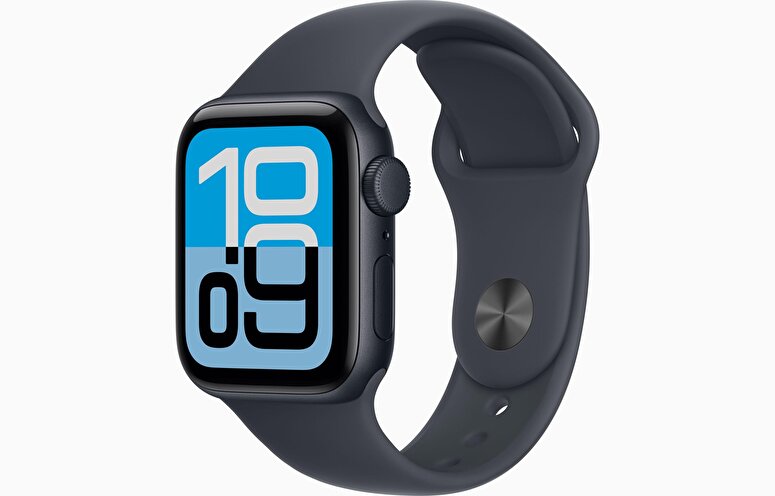 Apple Watch SE 3 GPS 40mm Gece Yarısı Alüminyum Kasa ve Gece Yarısı Spor Kordon - S/M MEH94TU/A