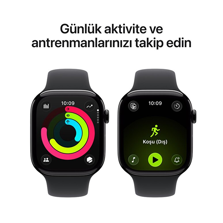 Apple Watch Series 11 GPS 42mm Simsiyah Alüminyum Kasa ve Siyah Spor Kordon - M/L MEQU4TU/A