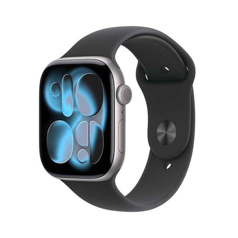 Apple Watch Series 11 GPS 42mm Uzay Grisi Alüminyum Kasa ve Siyah Spor Kordon - M/L MEQX4TU/A