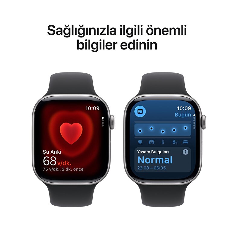 Apple Watch Series 11 GPS 42mm Uzay Grisi Alüminyum Kasa ve Siyah Spor Kordon - M/L MEQX4TU/A