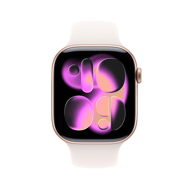 Apple Watch Series 11 GPS 42mm Roze Altın Rengi Alüminyum Kasa ve Bulut Pembesi Spor Kordon - M/L MEU44TU/A