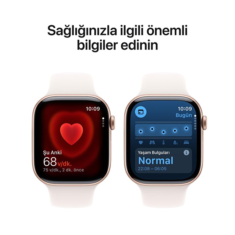Apple Watch Series 11 GPS 42mm Roze Altın Rengi Alüminyum Kasa ve Bulut Pembesi Spor Kordon - M/L MEU44TU/A
