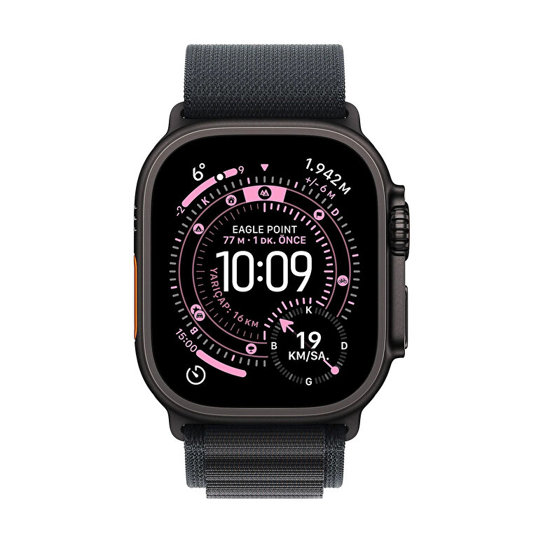 Apple Watch Ultra 3 GPS + Cellular 49mm Siyah Titanyum Kasa ve Siyah Alpine Loop - Büyük Boy MF0X4TU/A