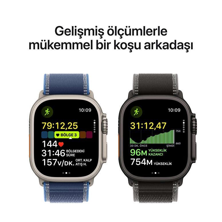 Apple Watch Ultra 3 GPS + Cellular 49mm Siyah Titanyum Kasa ve Siyah Titanyum Milano Loop - Büyük Boy MF1T4TU/A