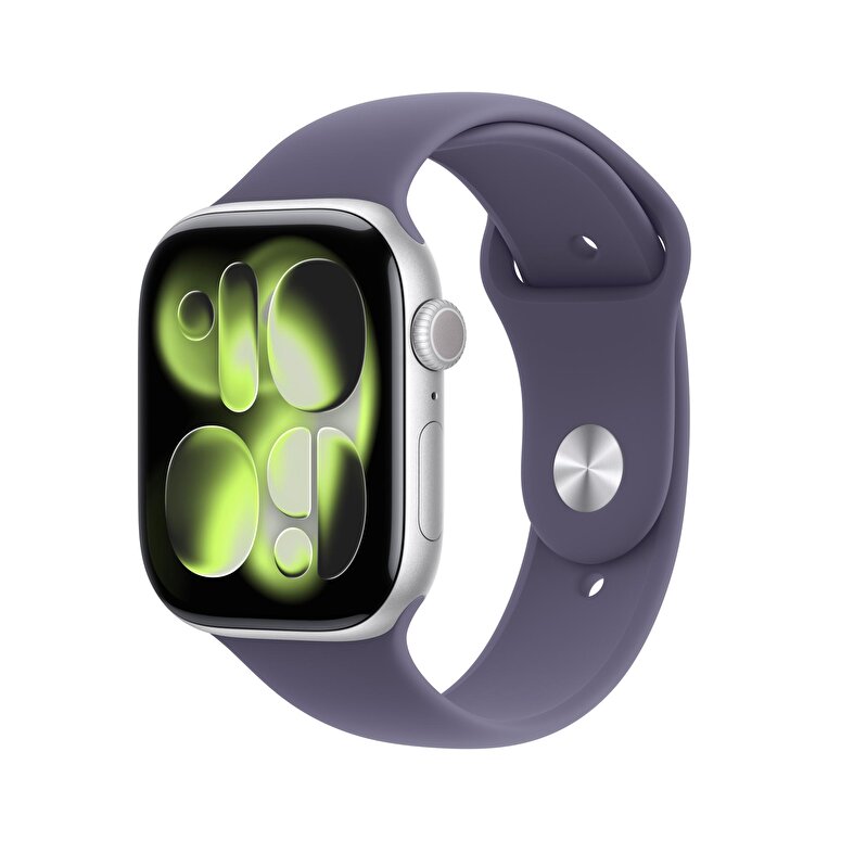Apple Watch Series 11 GPS + Cellular 42mm Gümüş Rengi Alüminyum Sis Moru Spor Kordon - M/L MF8J4TU/A