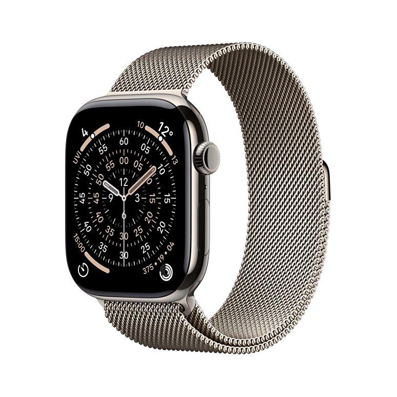 Apple Watch Series 11 GPS + Cellular 46mm Natürel Titanyum Kasa ve Natürel Milano Loop - S/M MFCY4TU/A