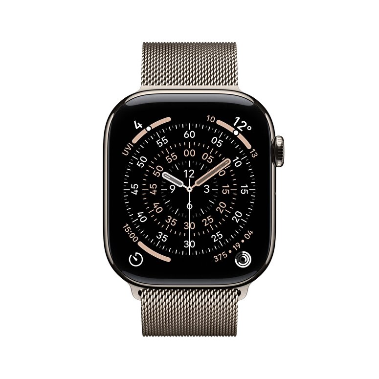 Apple Watch Series 11 GPS + Cellular 46mm Natürel Titanyum Kasa ve Natürel Milano Loop - S/M MFCY4TU/A