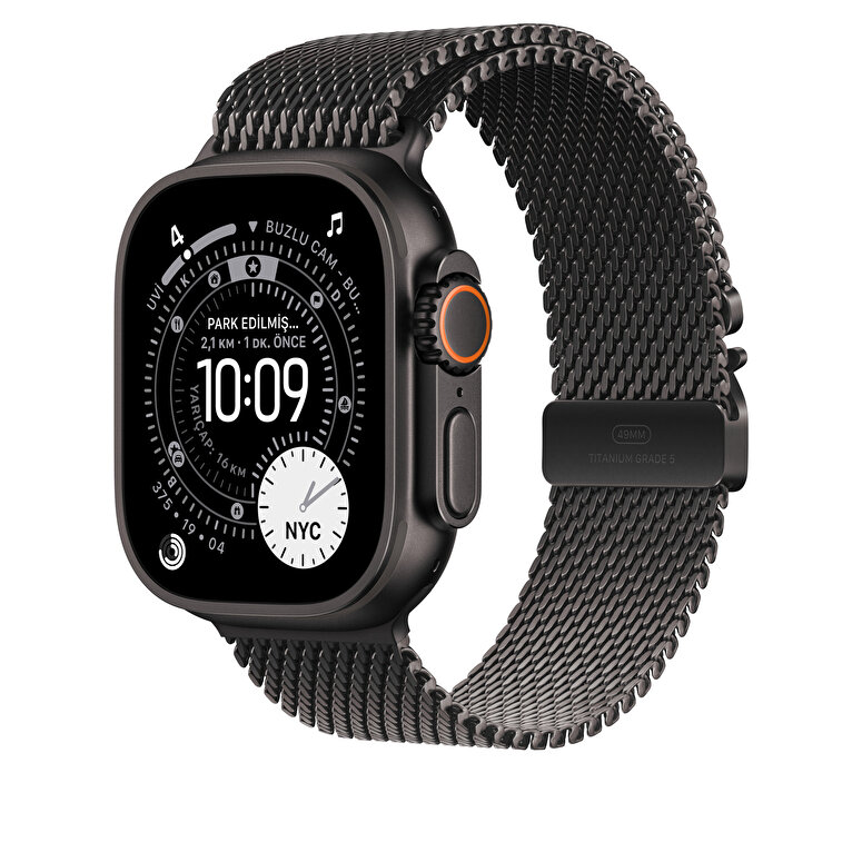 49 mm Siyah Titanyum Milano Loop - Orta Boy MGHT4ZM/A