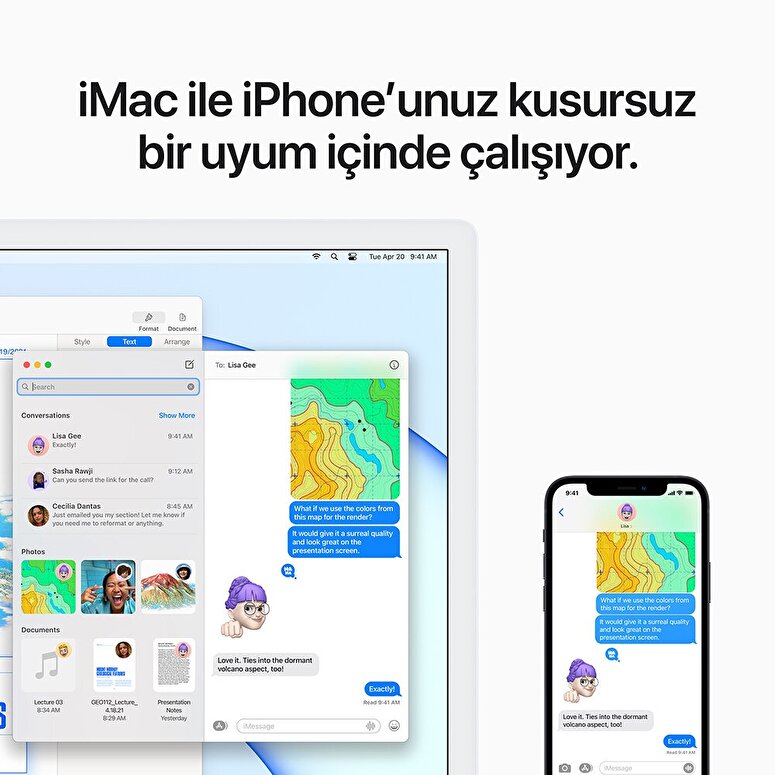 Apple 24 inç iMac 4.5K M1 8C C+G 512GB - Pembe MGPN3TU/A