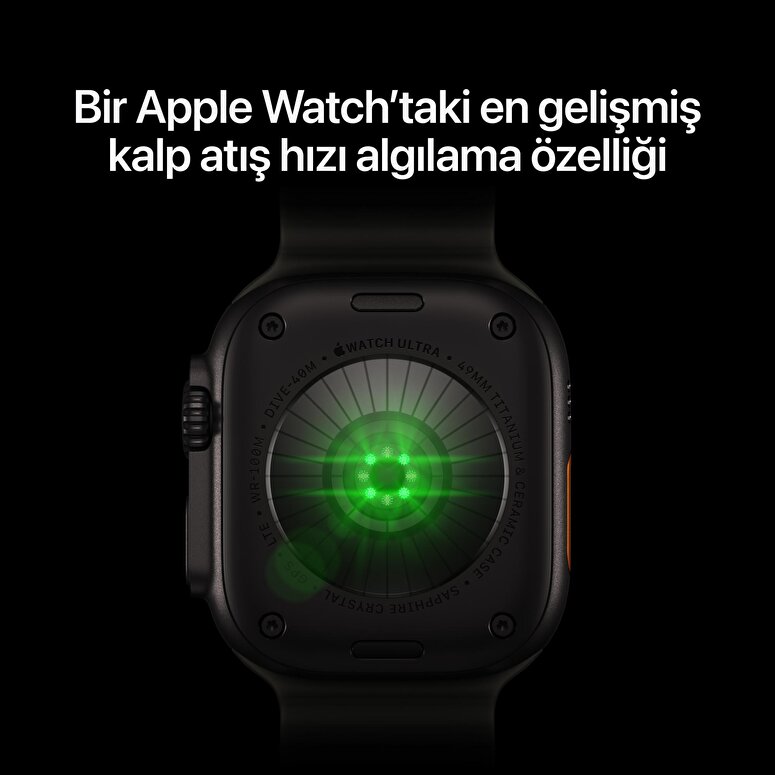 Apple Watch Ultra 4 GPS + Cellular, 49mm Natürel Titanyum Kasa ve Çöl Rengi Alpine Loop - Orta Boy MJAF4TU/A