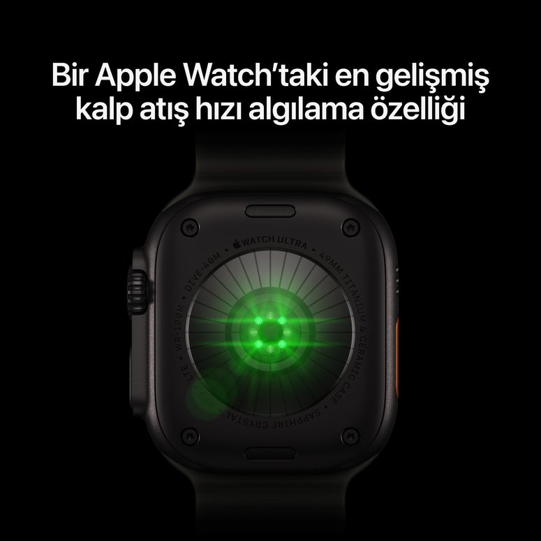 Apple Watch Ultra 4 GPS + Cellular, 49mm Siyah Titanyum Kasa ve Burgonya Alpine Loop - Orta Boy MJC14TU/A