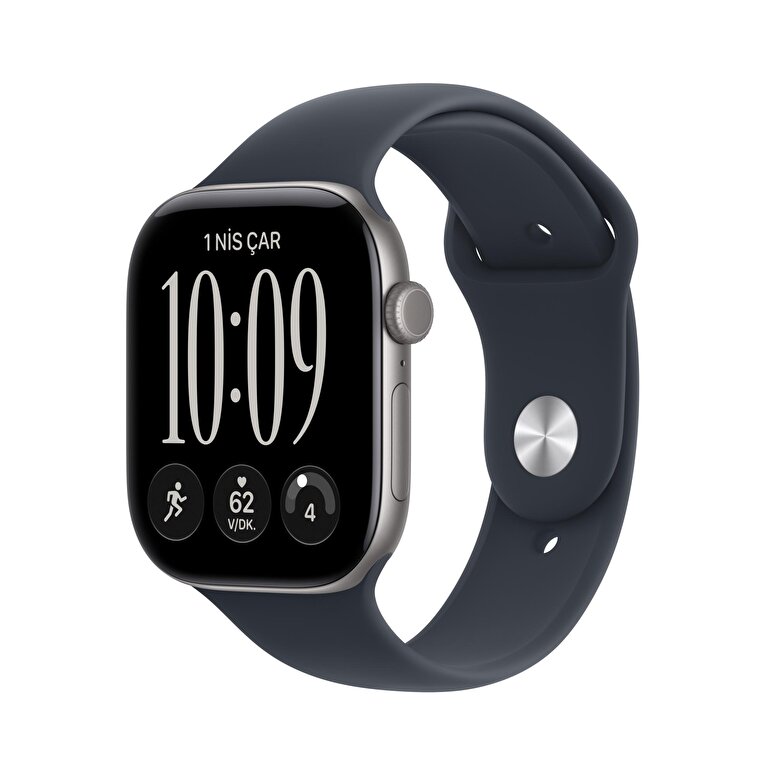 Apple Watch Series 12 GPS + Cellular 42mm Uzay Grisi Alüminyum Kasa ve Lacivert Spor Kordon - S/M MJFX4TU/A