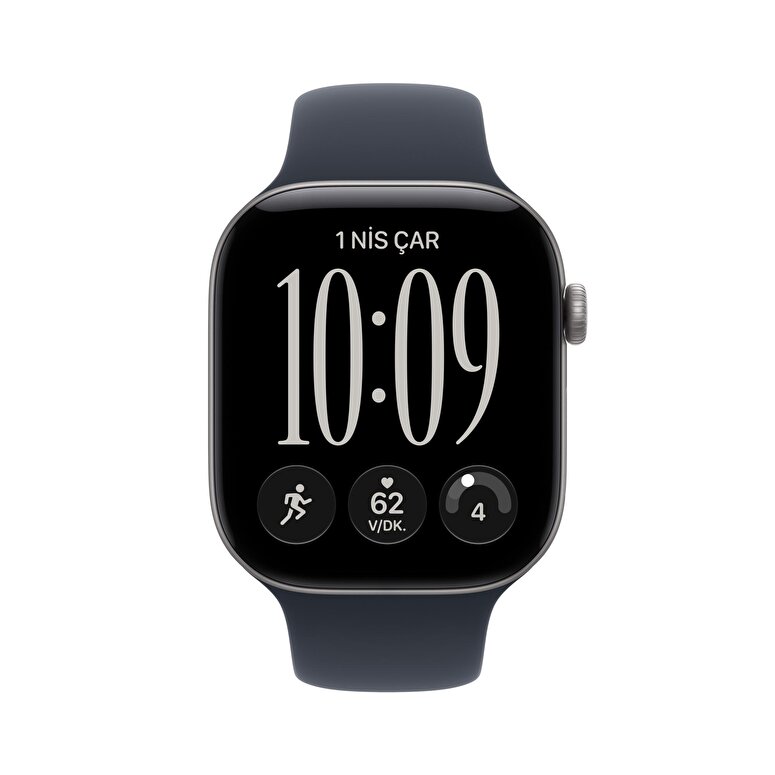 Apple Watch Series 12 GPS + Cellular 42mm Uzay Grisi Alüminyum Kasa ve Lacivert Spor Kordon - S/M MJFX4TU/A