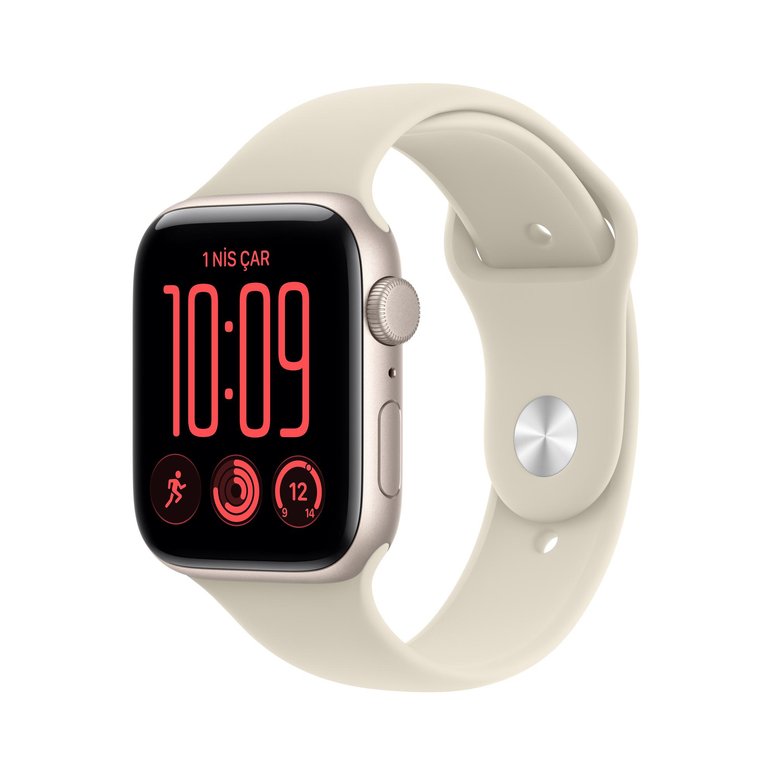 Apple Watch SE 3 GPS 40mm Yıldız Işığı Alüminyum Kasa ve Kum Beji Spor Kordon - S/M MJKR4TU/A