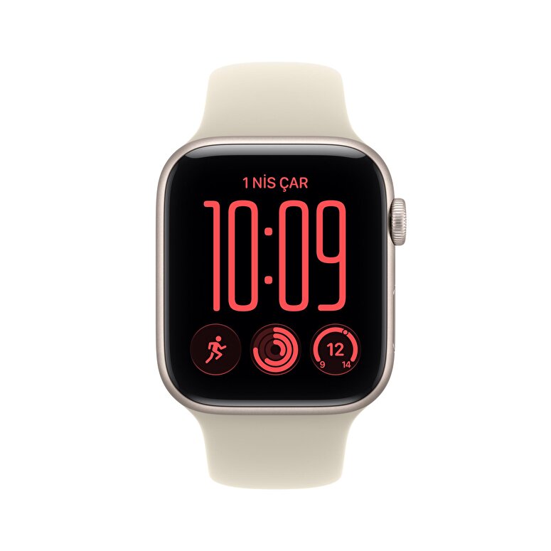 Apple Watch SE 3 GPS 44mm Yıldız Işığı Alüminyum Kasa ve Kum Beji Spor Kordon - M/L MJL54TU/A