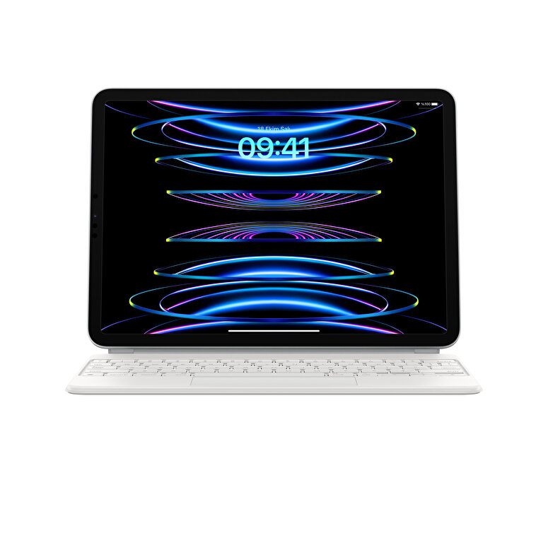Teşhir - Apple 11 inç iPad Pro (4. nesil) ve iPad Air (5. nesil) için Magic Keyboard - Türkçe Q Klavye - Beyaz MJQJ3TQ/A
