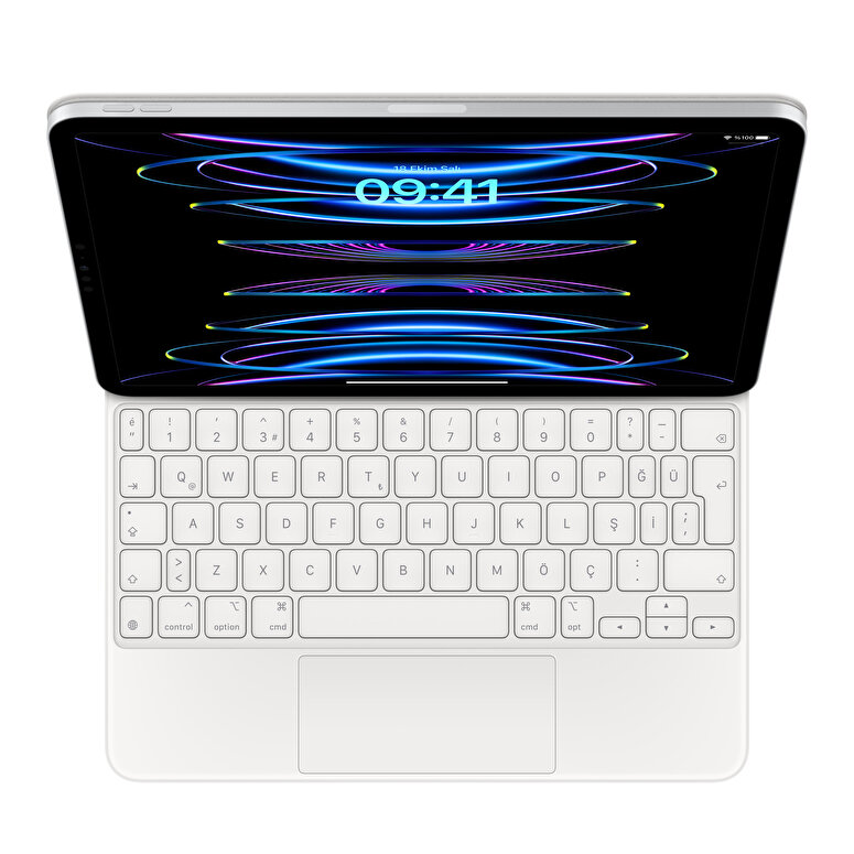 Teşhir - Apple 11 inç iPad Pro (4. nesil) ve iPad Air (5. nesil) için Magic Keyboard - Türkçe Q Klavye - Beyaz MJQJ3TQ/A