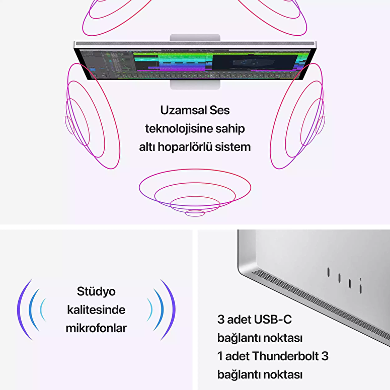 Apple Studio Display - Standard Glass - Tilt- and Height-Adjustable Stand MK0Q3TU/A