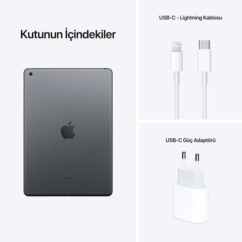 Apple iPad 10.2" Wi-Fi 256GB - Uzay Grisi  MK2N3TU/A