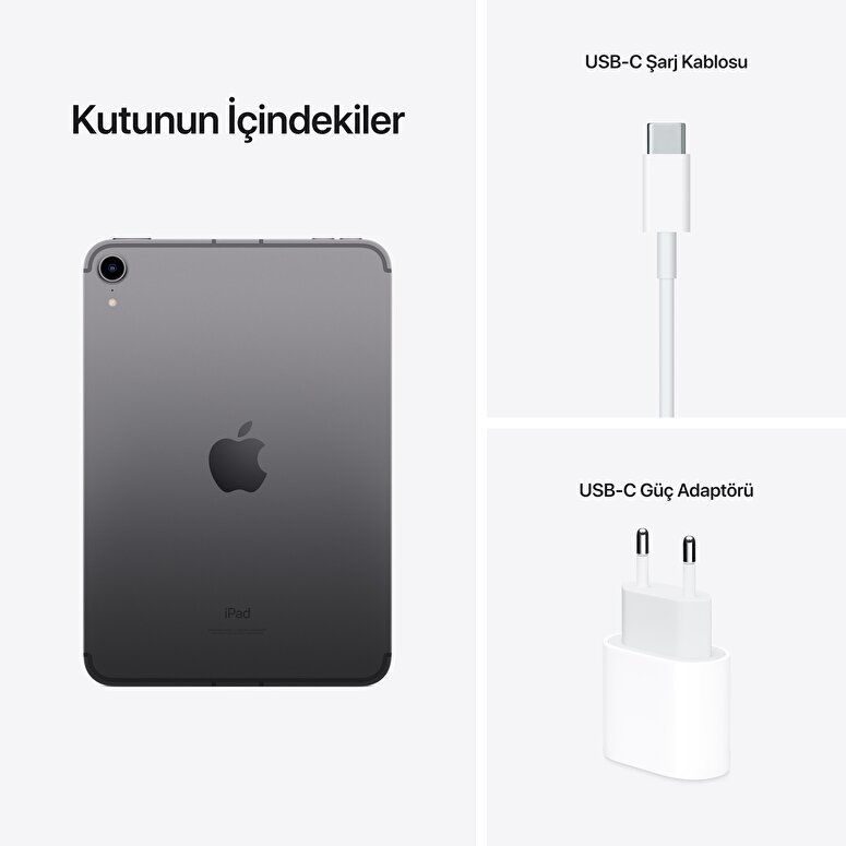 Apple iPad mini 8.3" Wi-Fi + Cellular 256GB - Uzay Grisi  MK8F3TU/A