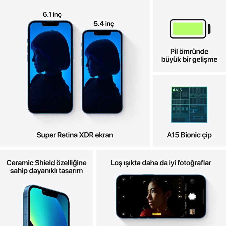 Apple iPhone 13 256GB Mavi  MLQA3TU/A